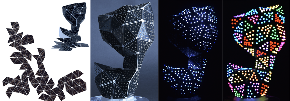 PCBend: Light Up Your 3D Shapes With Fordable Circuit Boards.