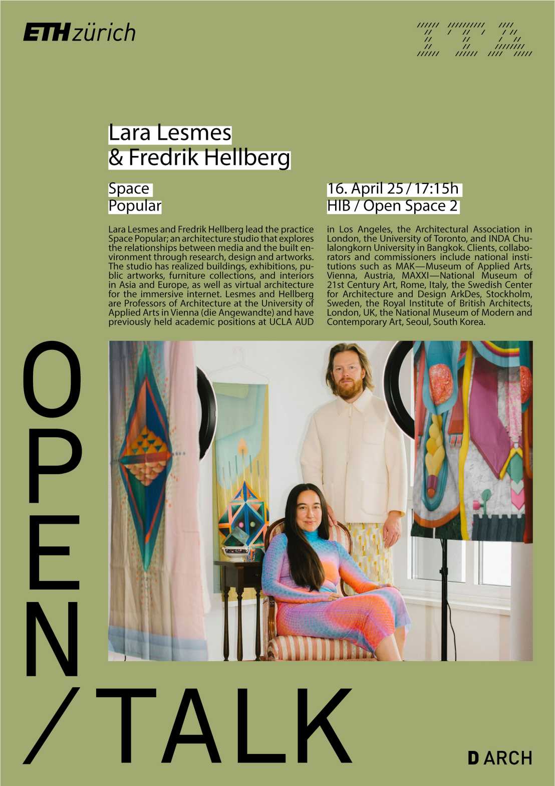 Lara Lesmes and Fredrik Hellberg, ITA Open Talk, poster.