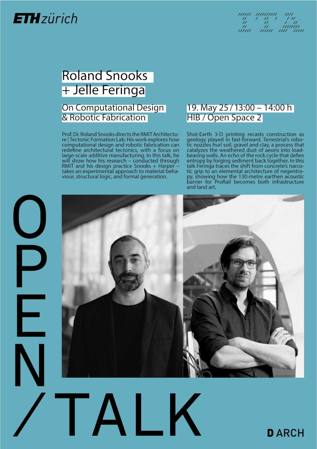 Roland Snooks & Jelle Feringa, ITA Open Talk, poster.
