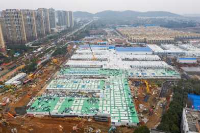 Bild von Spital-Baustelle in Wuhan