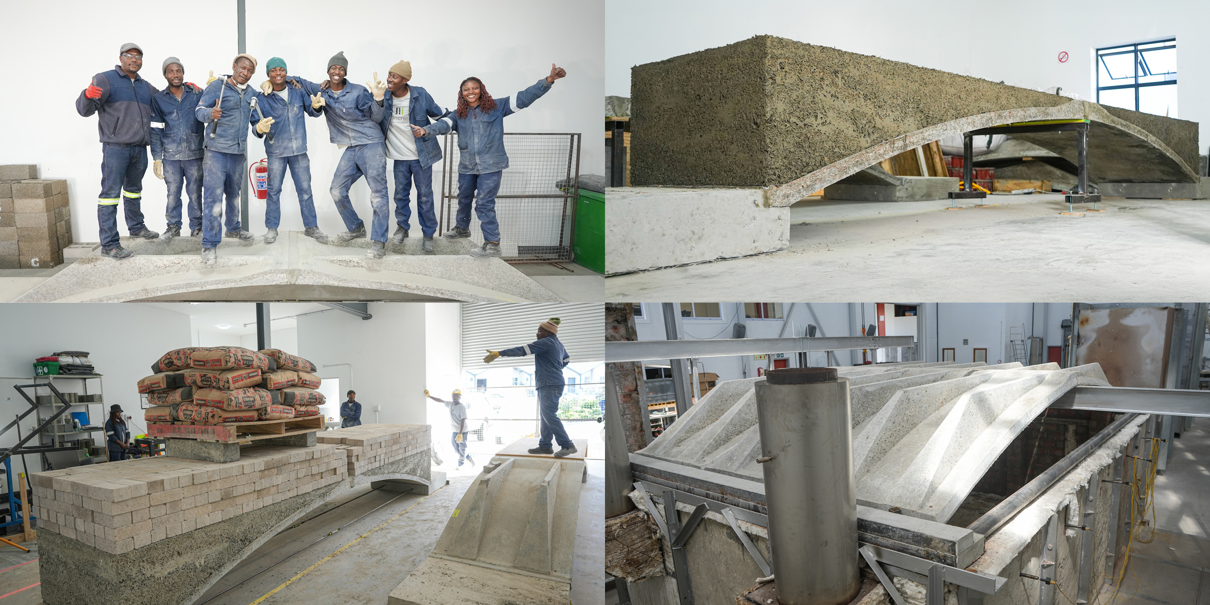 Indovlu floor, images of the new floor element in workshop in South Africa.