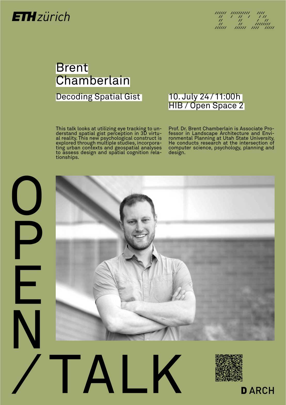 Prof. Dr. Brent Chamberlain, ITA Open Talk, poster.